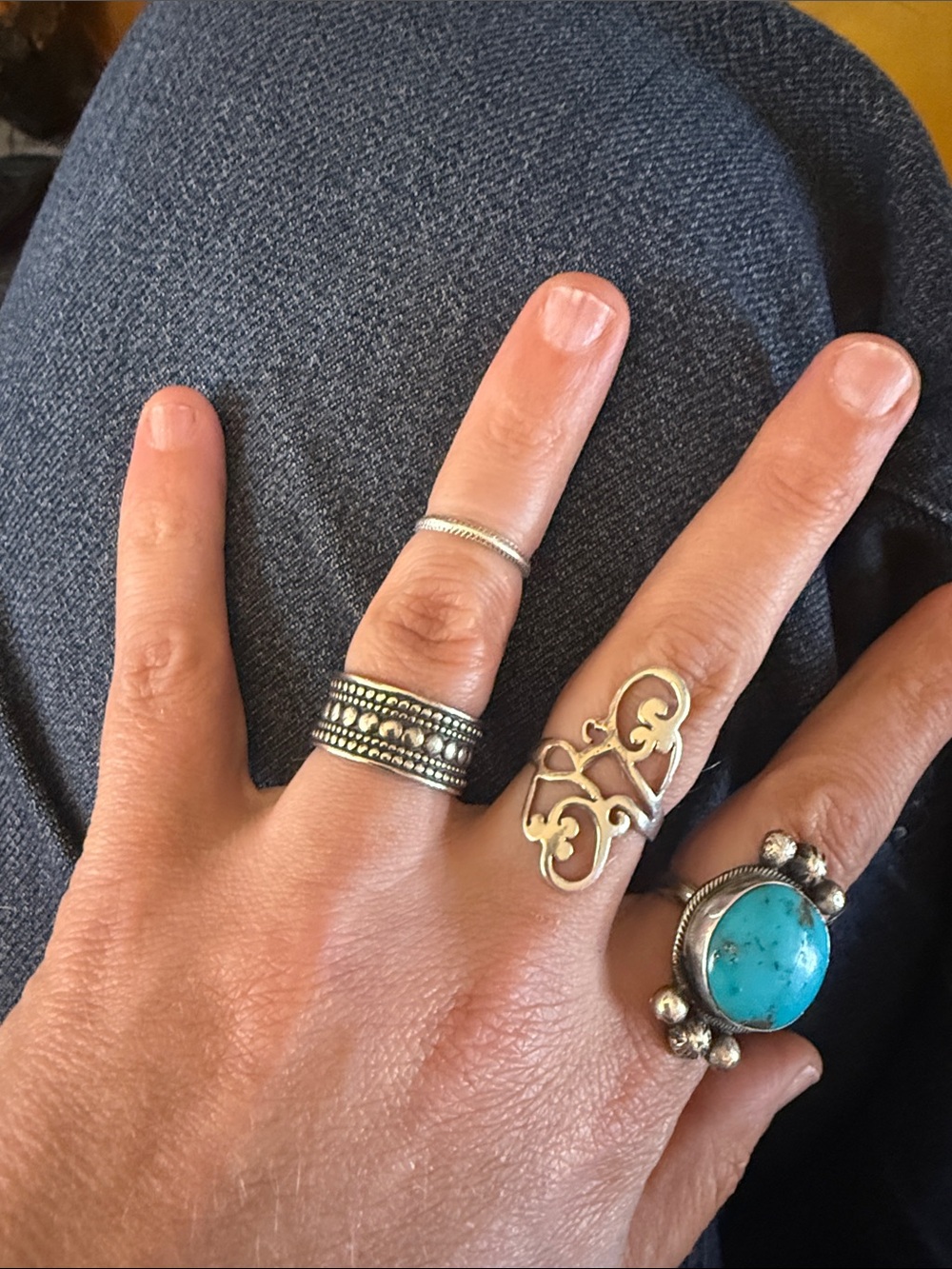 Sterling Silver Bali ring. Solid sturdy boho ring